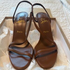 Christian Louboutin Brown Heeled Sandals